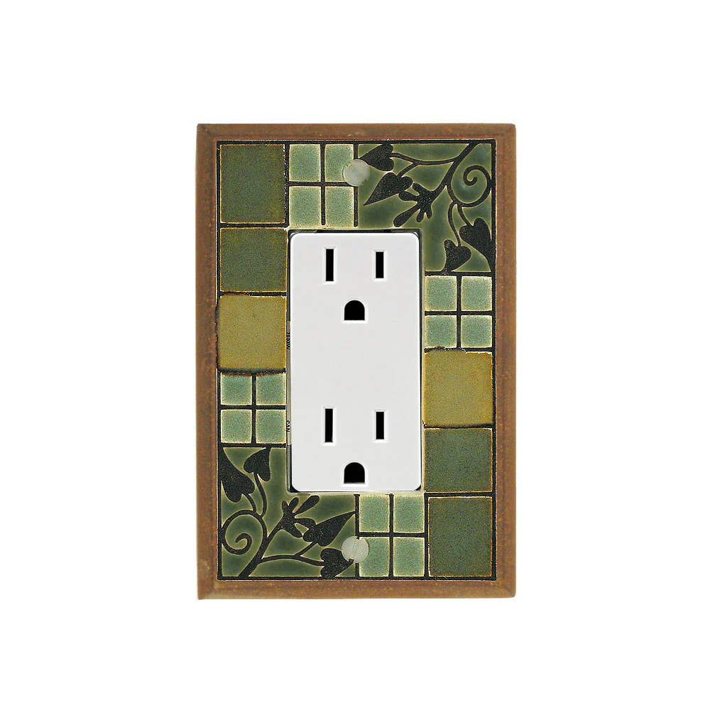 Arts & Crafts Ceramic Tile Switch Plate - Image 5