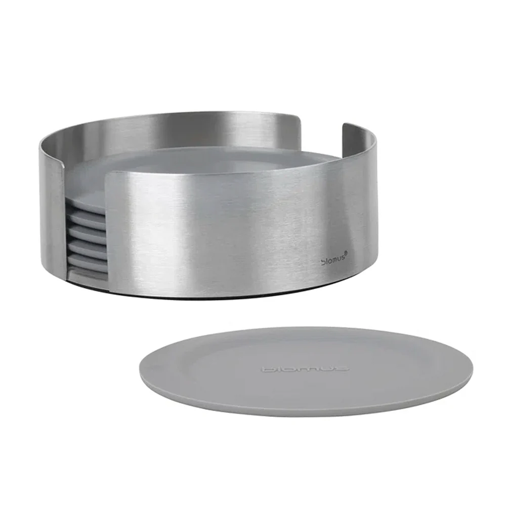 Blomus Lareto Coasters with Stainless Steel Holder - Image 3
