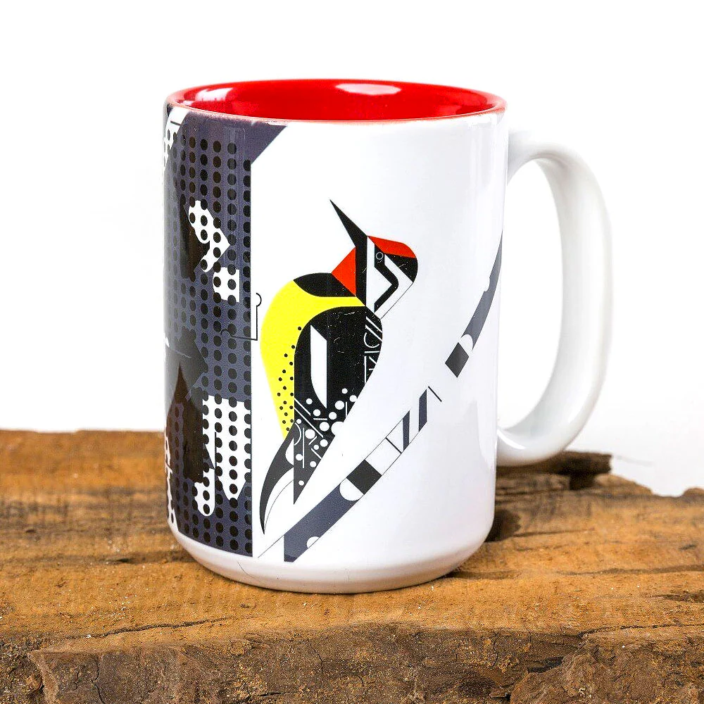 Charley Harper Yellow-Bellied Sapsucker Mug - Image 5