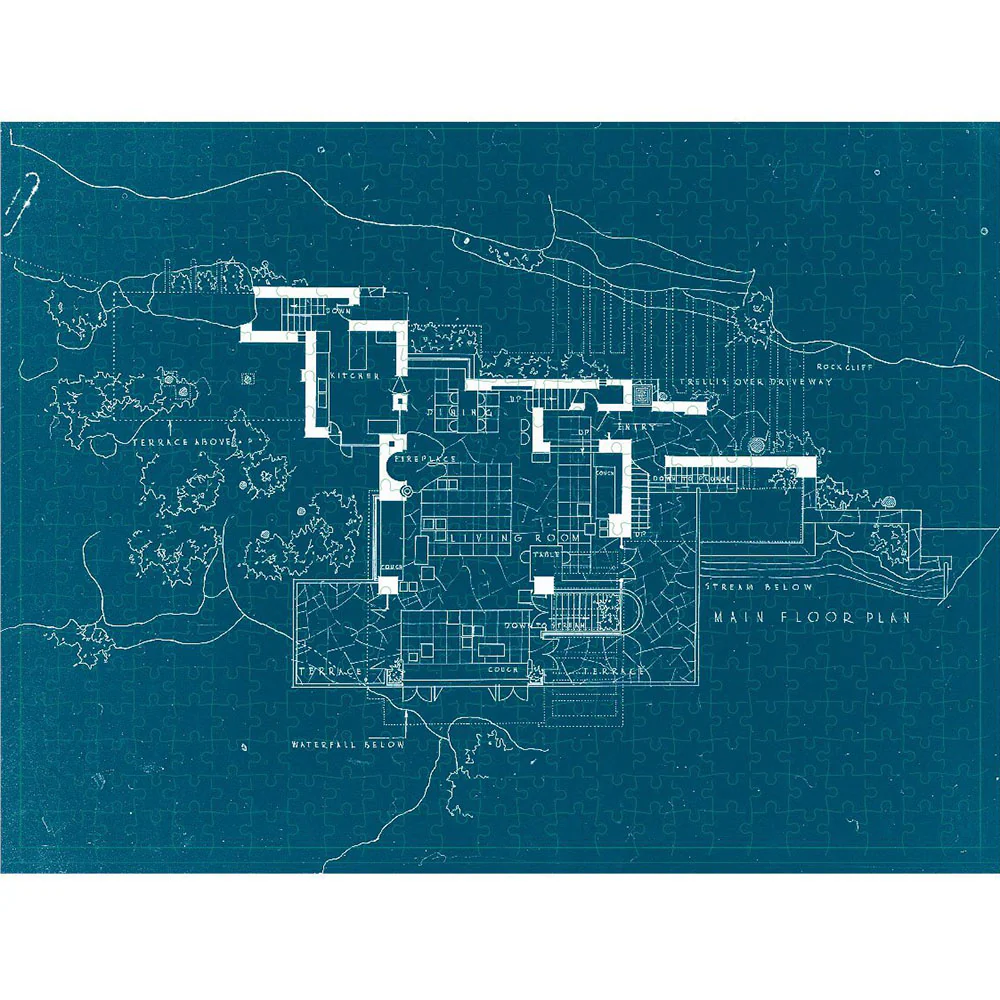 Frank Lloyd Wright Fallingwater 2-Sided 500 Piece Jigsaw Puzzle - Image 4