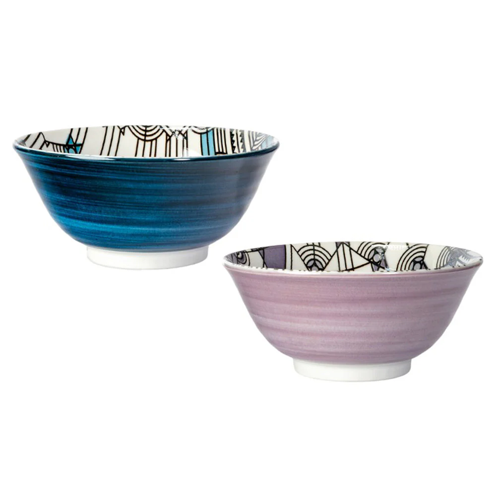 Frank Lloyd Wright April Showers Ceramic Bowls - Set of Two - Image 3
