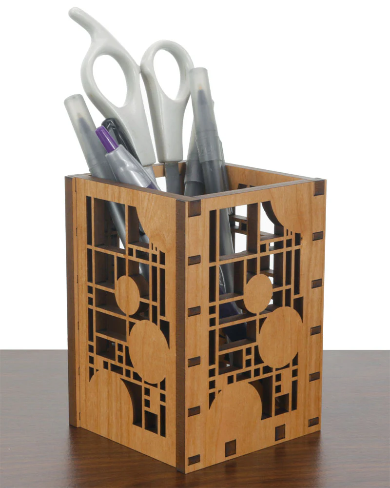Frank Lloyd Wright Coonley Playhouse Pencil Pen Holder - Image 4