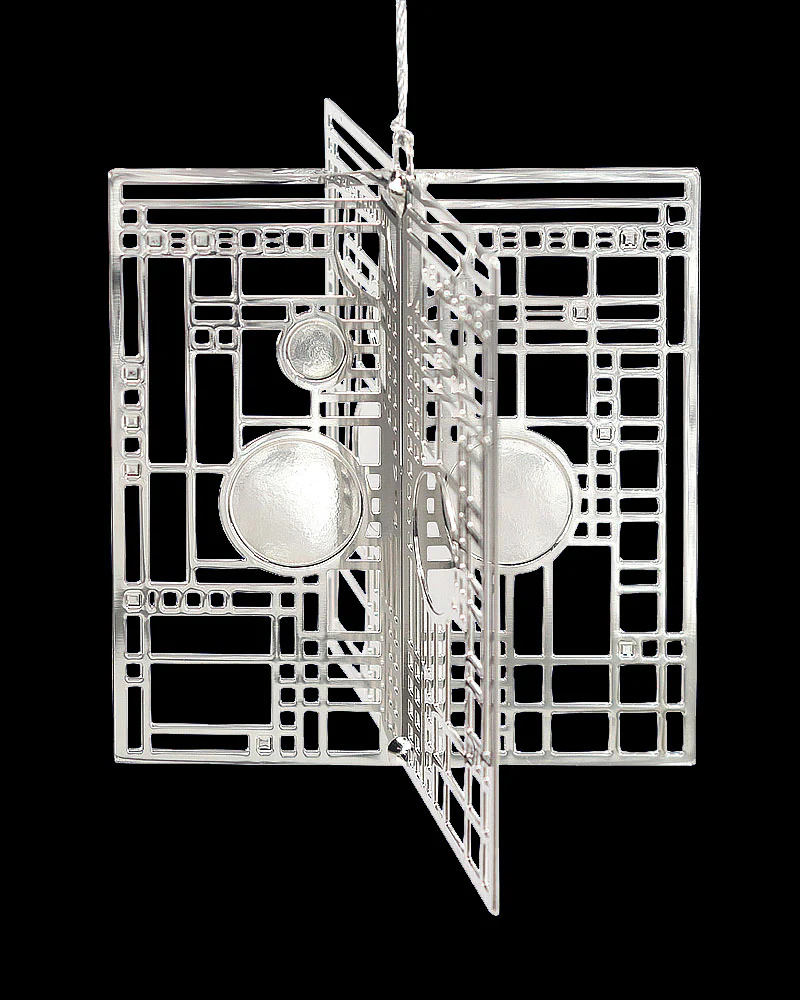 Frank Lloyd Wright Coonley Triptych 3D Gift Ornament - Image 4