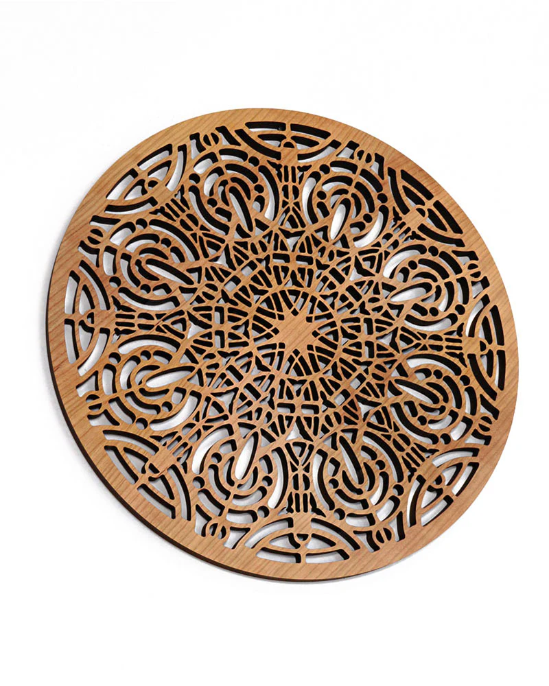 Frank Lloyd Wright Francis Apartments Grille Wood Wall Medallion - Image 3