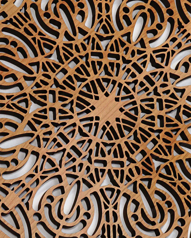 Frank Lloyd Wright Francis Apartments Grille Wood Wall Medallion - Image 4