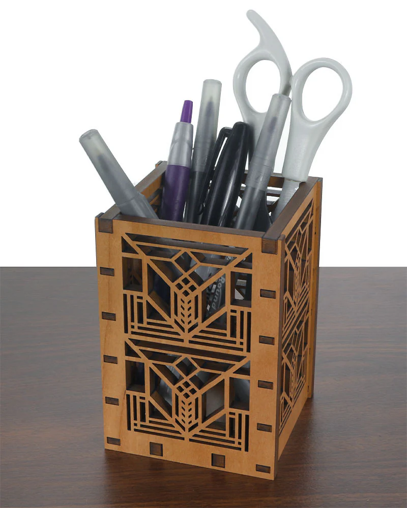 Frank Lloyd Wright Lake Geneva Tulip Pencil Pen Holder - Image 4