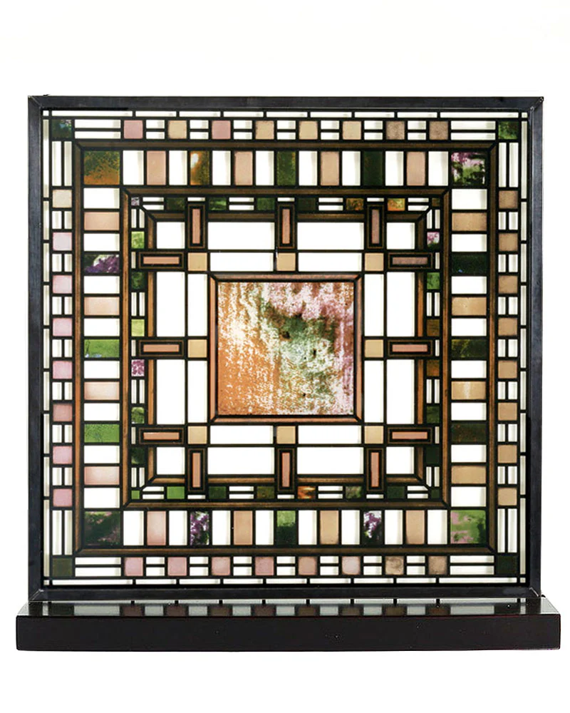 Frank Lloyd Wright Martin House Pier Cluster Laylight Glass Panel - Image 3