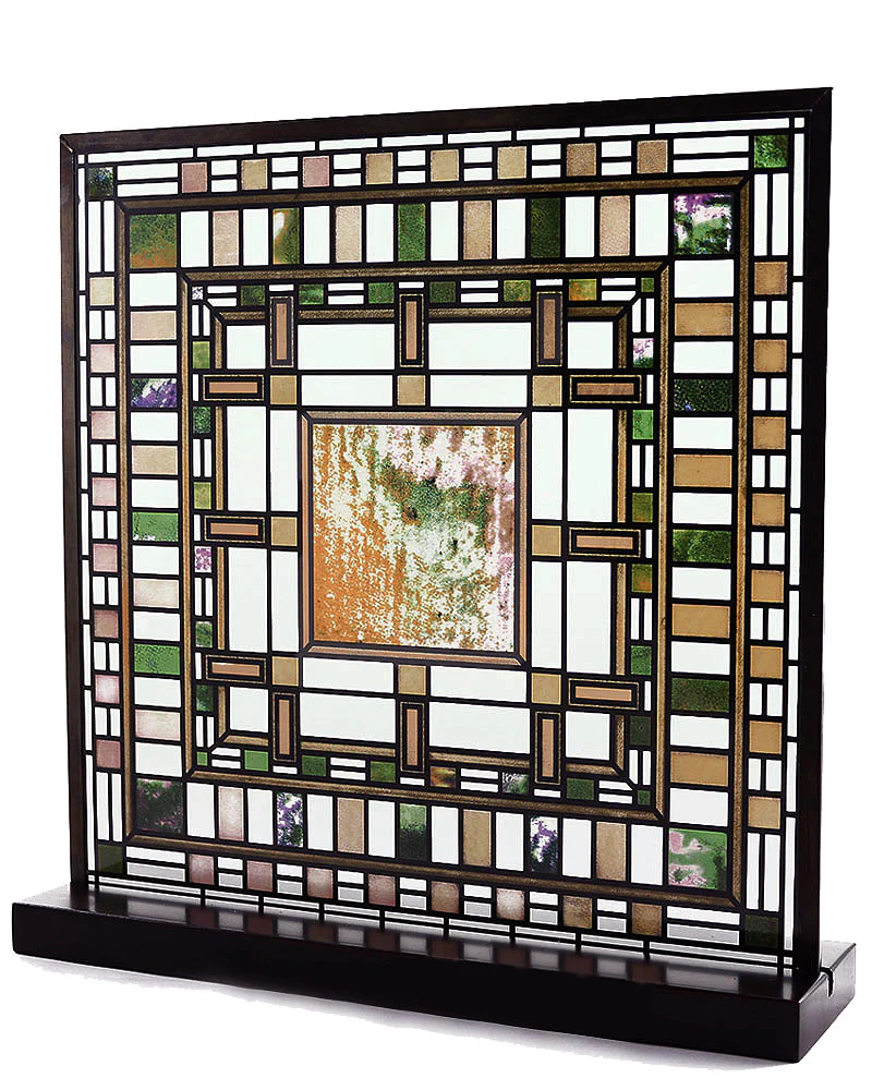 Frank Lloyd Wright Martin House Pier Cluster Laylight Glass Panel - Image 4