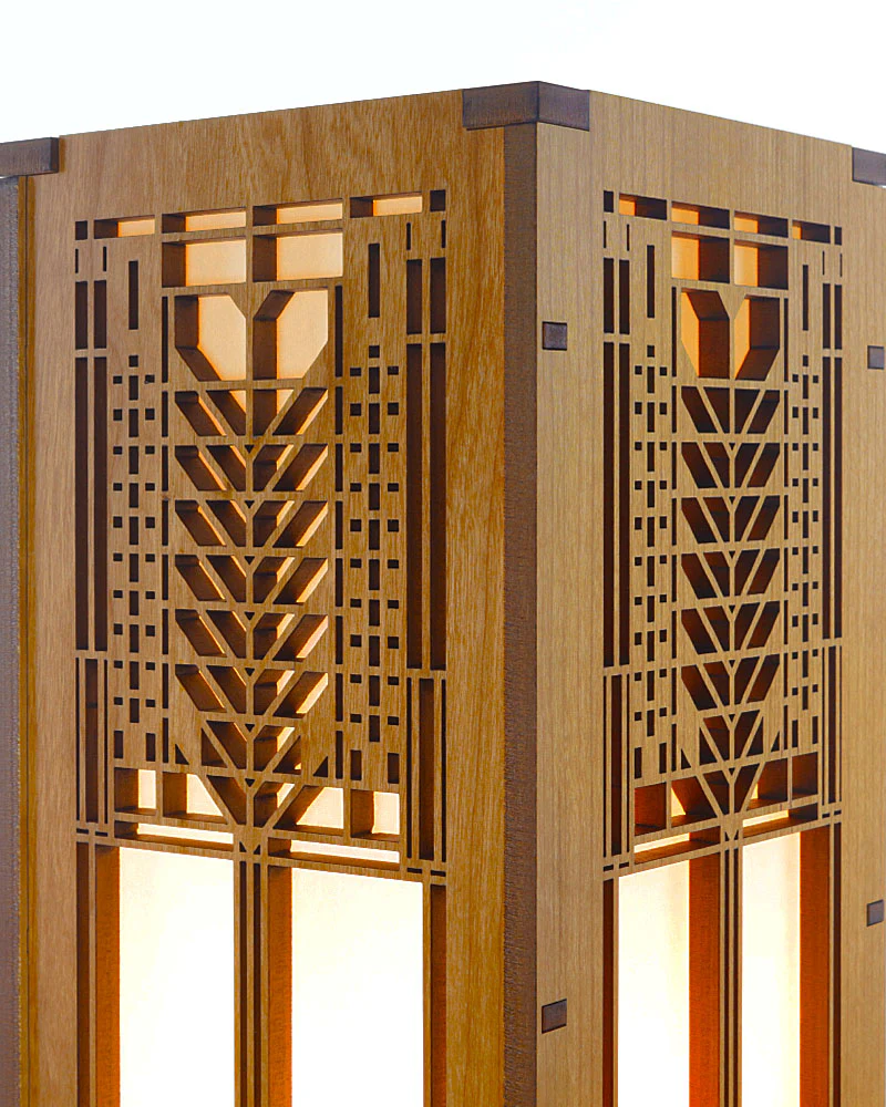 Frank Lloyd Wright Martin House Tree of Life Lightbox Accent Lamp - Image 4