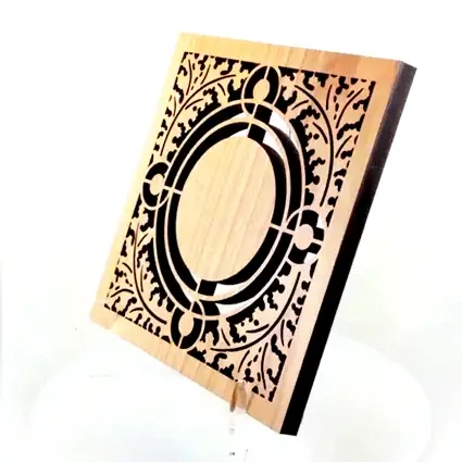 Frank Lloyd Wright Robert's Skylight Wood Trivet - Image 2