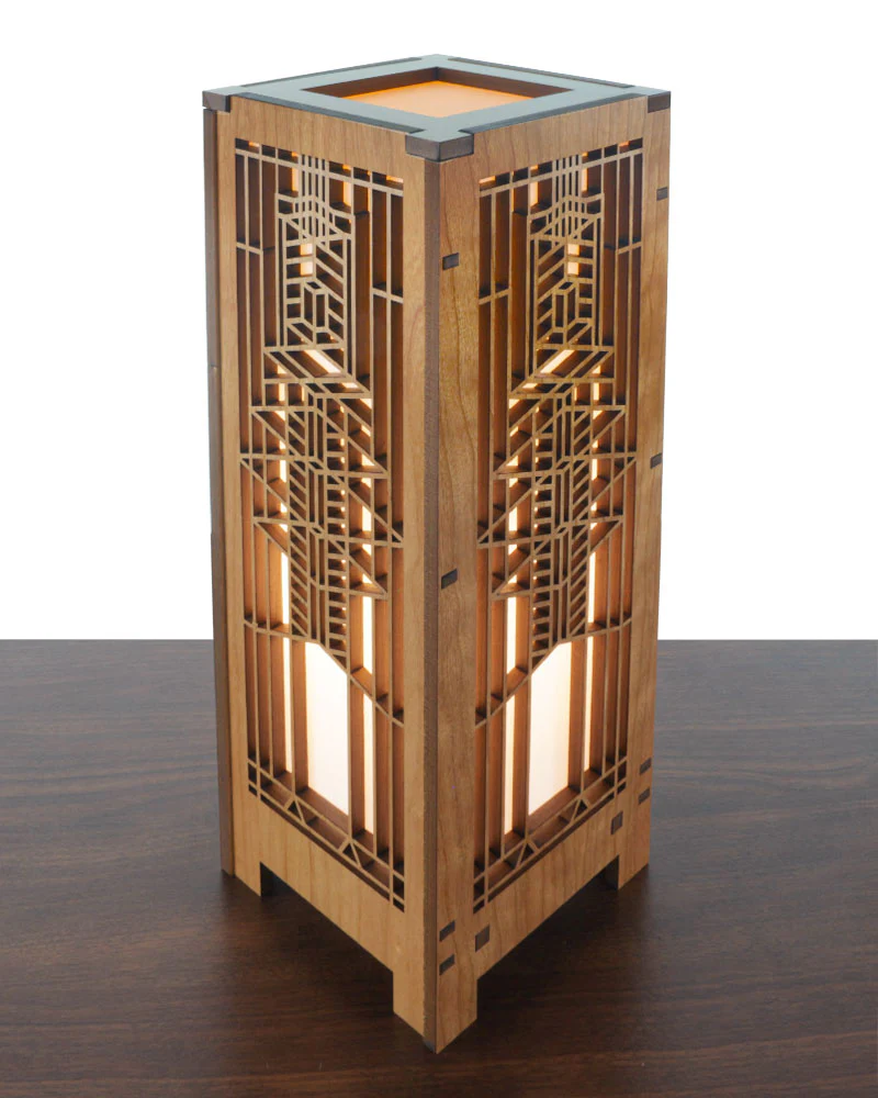 Frank Lloyd Wright Robie Art Glass Mini Lightbox Accent Lamp - Image 3