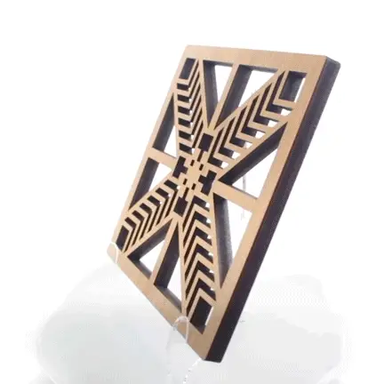 Frank Lloyd Wright Robie Sconce Wood Trivet - Image 2