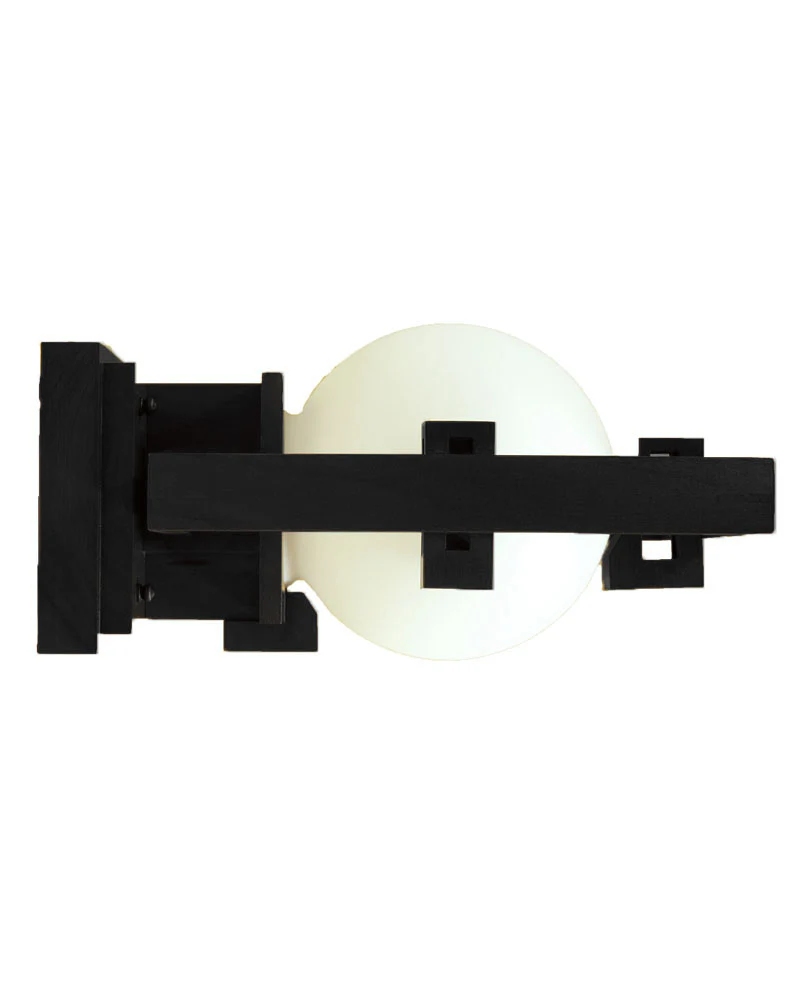 Frank Lloyd Wright Robie Wall Sconce Lamp - Stained Black - Image 4
