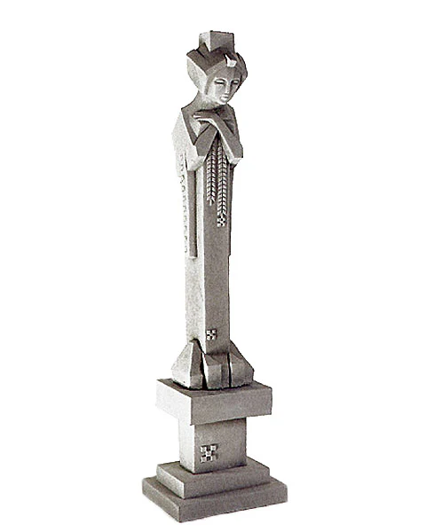 Frank Lloyd Wright Sprite Sculpture with Pedestal - Image 3