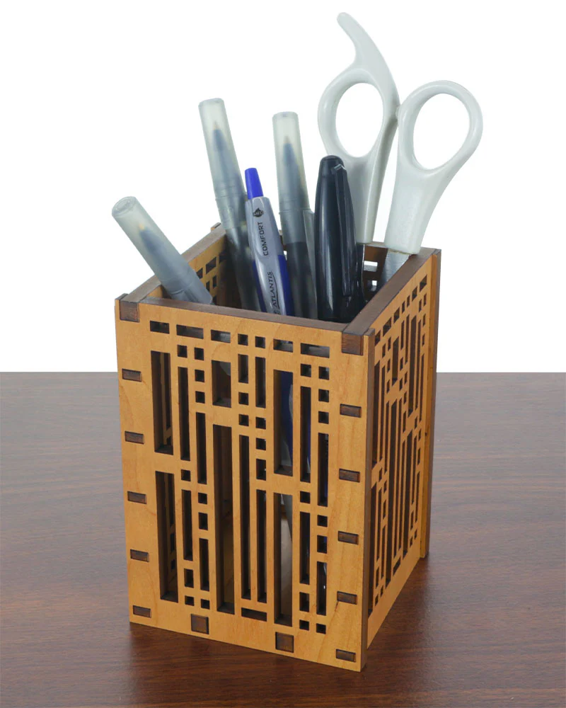 Frank Lloyd Wright Stars and Moonbeams Pencil Pen Holder - Image 3