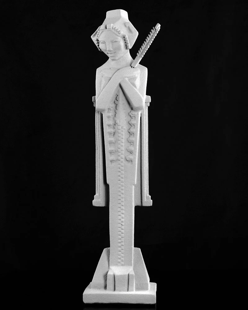 Frank Lloyd Wright Cast Stone Tabletop Sprite with Sceptre - Image 3