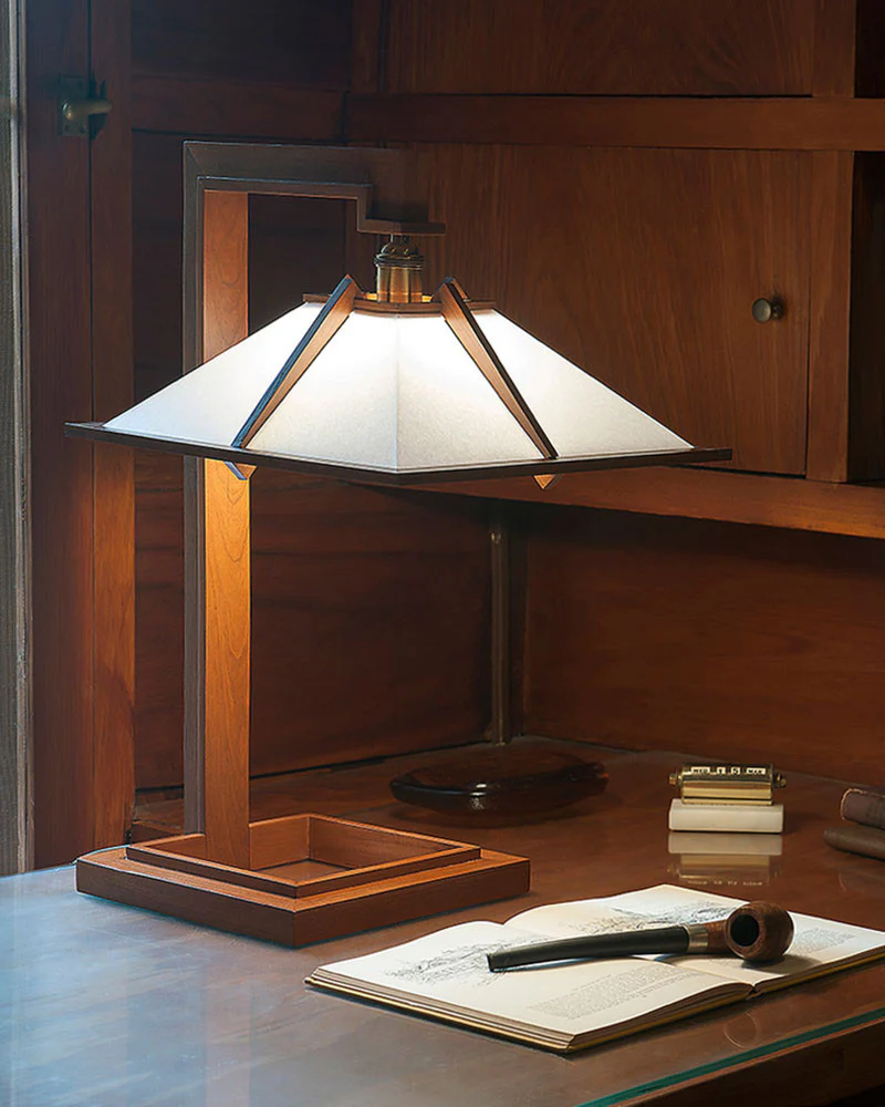 Frank Lloyd Wright Taliesin 1 Table Lamp - Cherry - Image 6