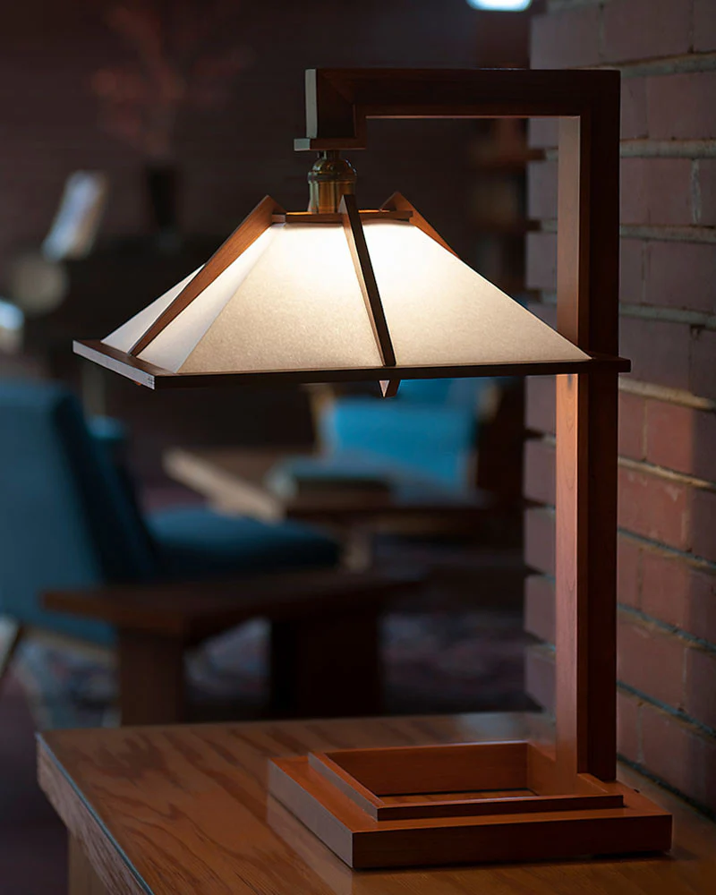Frank Lloyd Wright Taliesin 1 Table Lamp - Cherry - Image 8