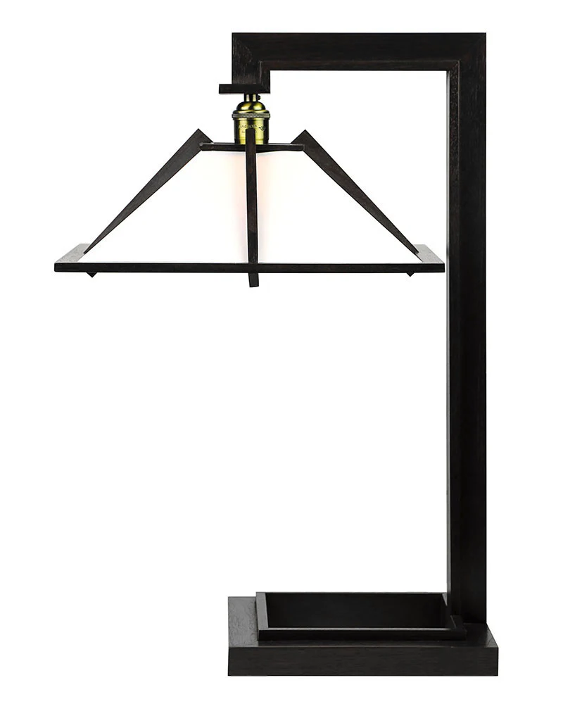 Frank Lloyd Wright Taliesin 1 Table Lamp - Stained Black - Image 3