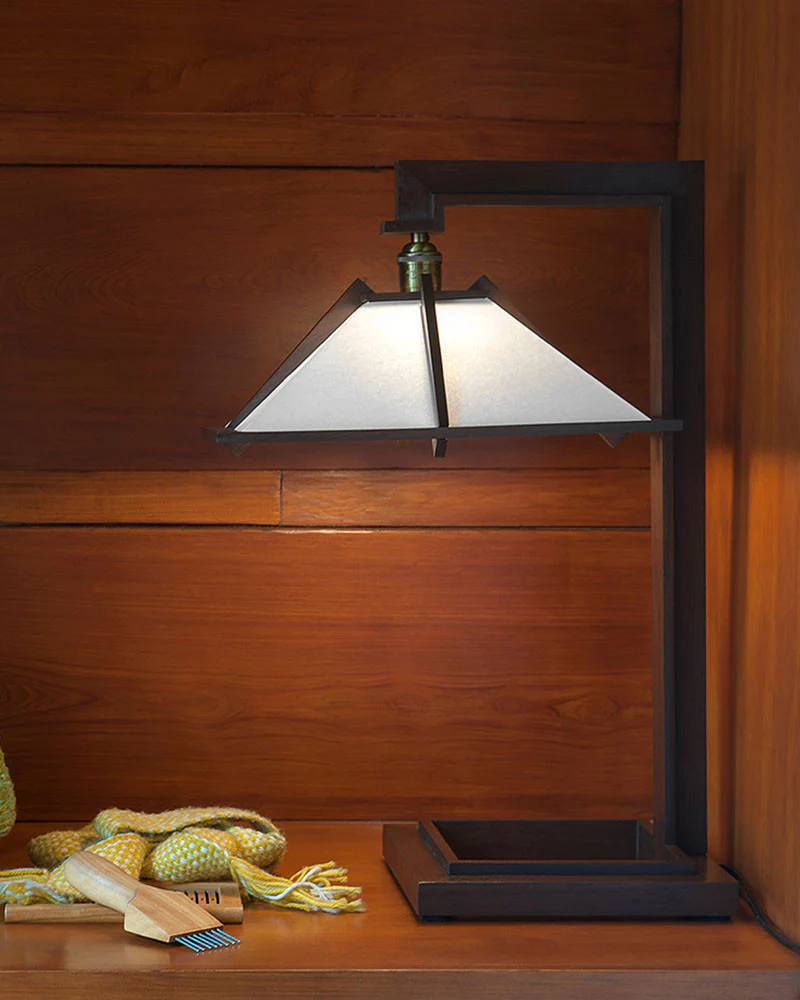 Frank Lloyd Wright Taliesin 1 Table Lamp - Walnut - Image 5