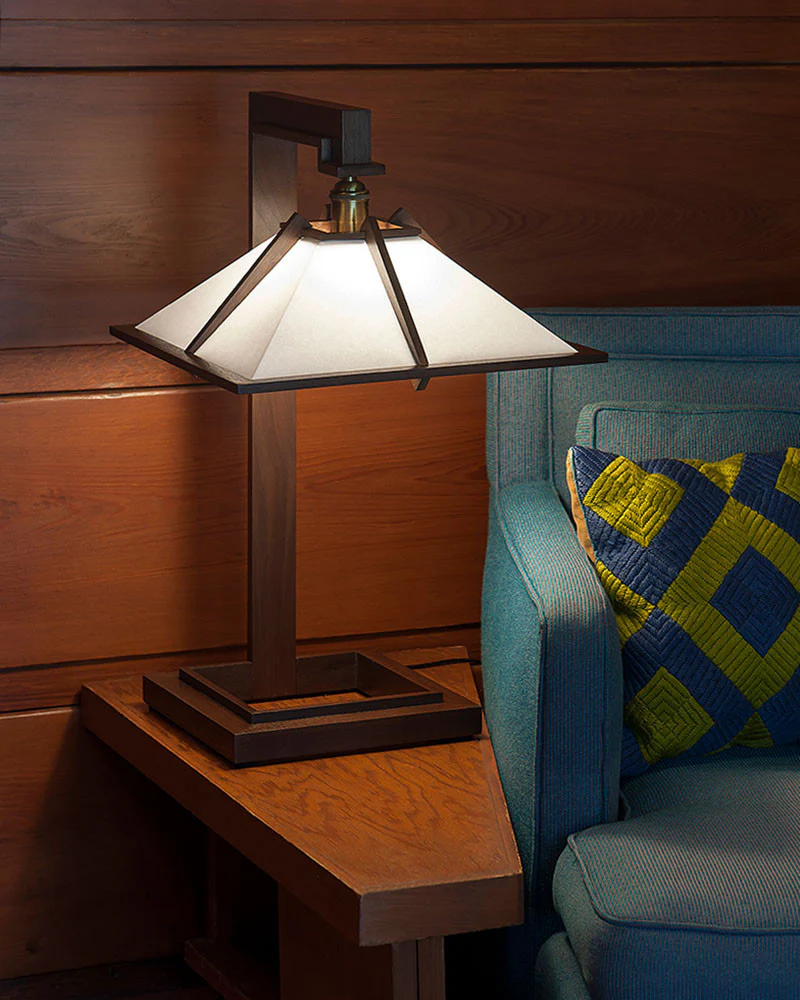 Frank Lloyd Wright Taliesin 1 Table Lamp - Walnut - Image 7