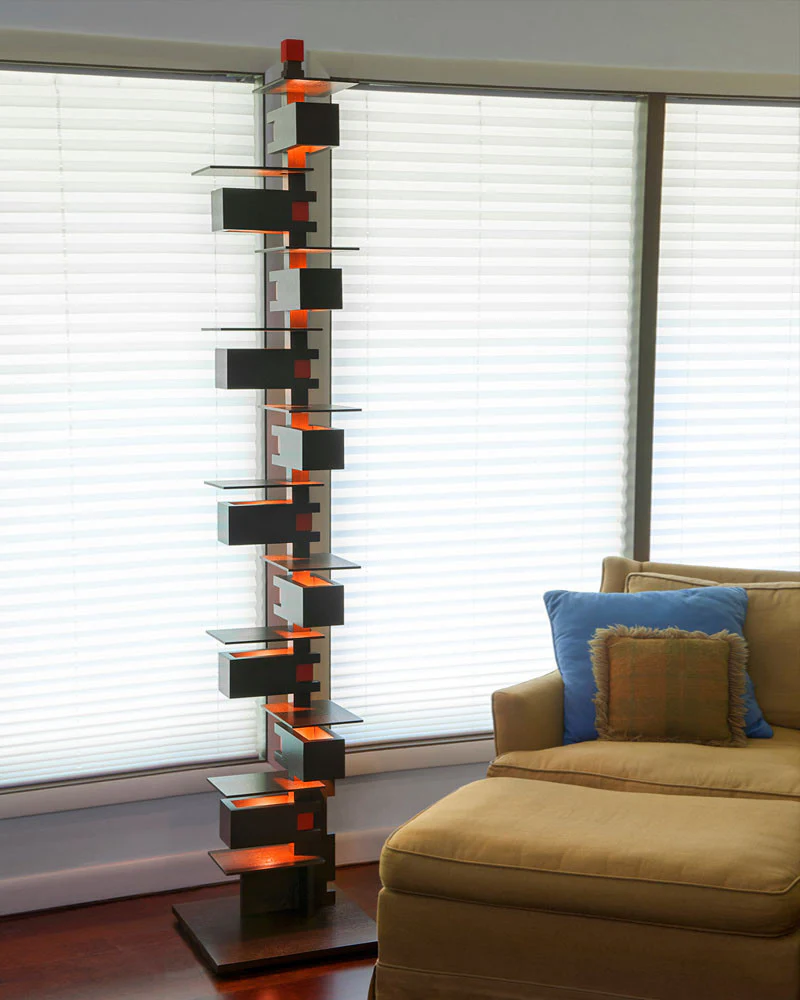 Frank Lloyd Wright Taliesin 2 Floor Lamp - Walnut - Image 4
