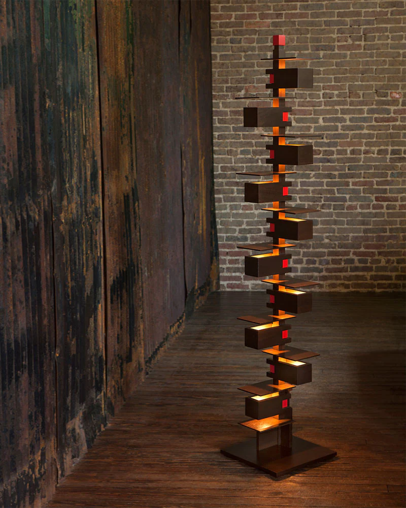 Frank Lloyd Wright Taliesin 2 Floor Lamp - Walnut - Image 5