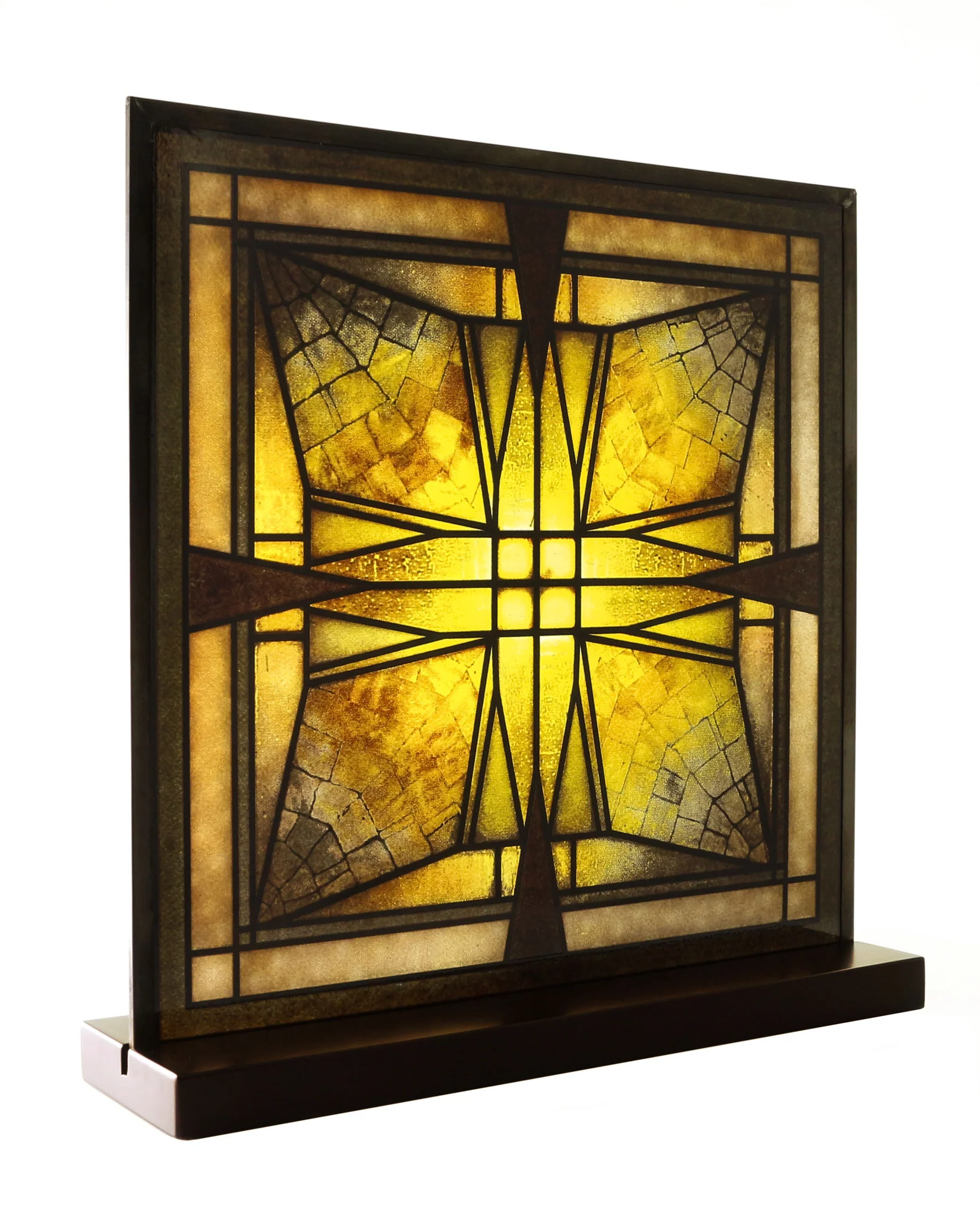 Frank Lloyd Wright Thomas Entry Ceiling Light Stained Glass - Image 3