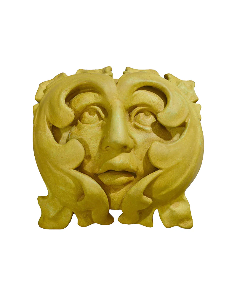 French Green Man Plaque in Cast Stone - Image 2