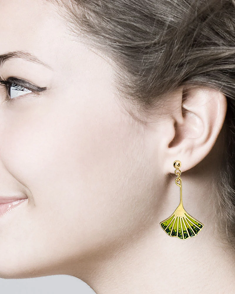 Ginkgo Leaf Earrings - Image 3