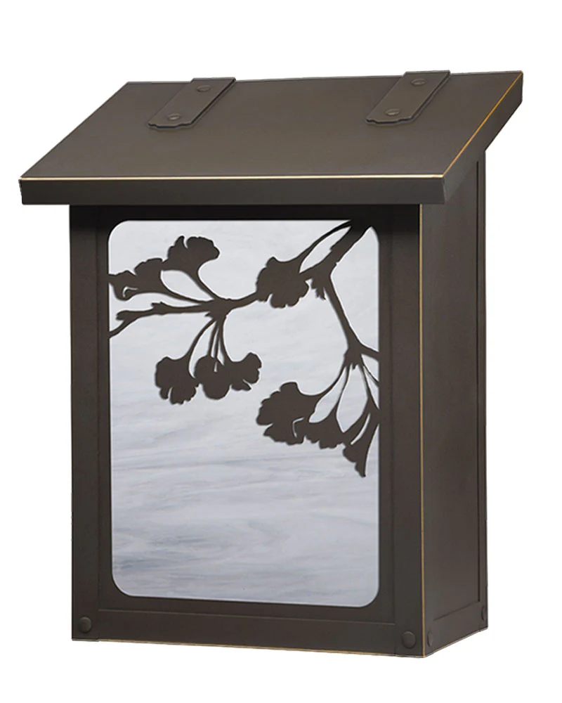 Ginkgo Tree Brass Vertical Wall Mount Mailbox - Image 6