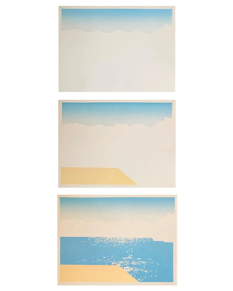 Laura Wilder Lake View II Limited Edition Framed Matted Block Print - Image 3