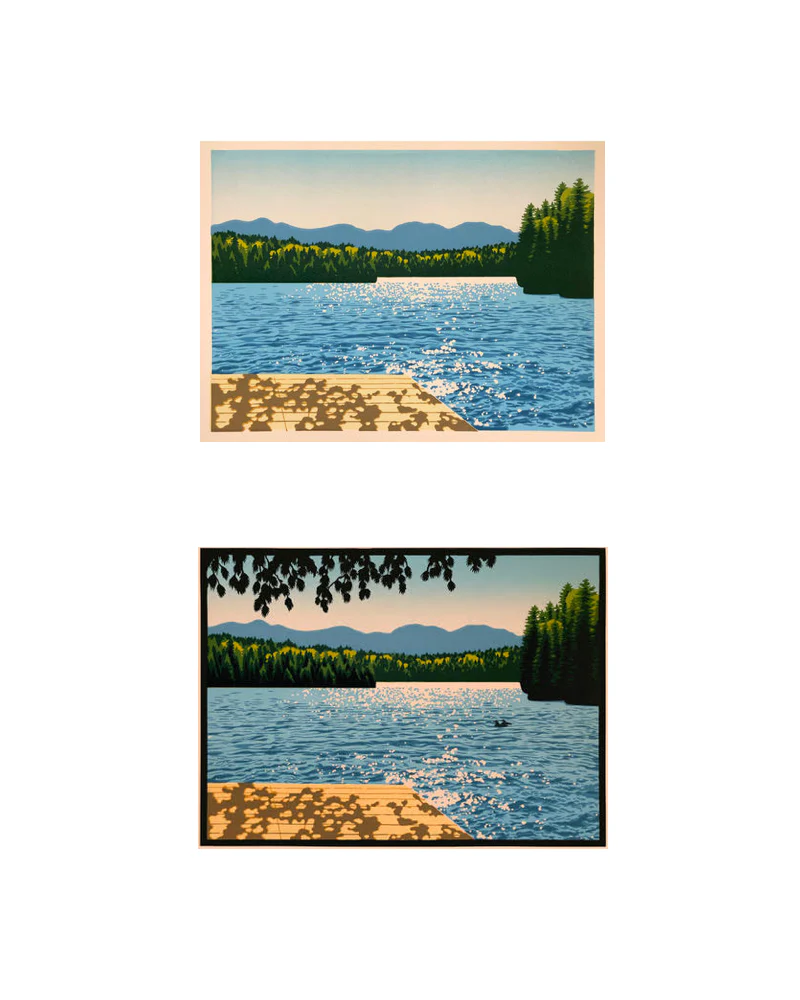 Laura Wilder Lake View II Limited Edition Framed Matted Block Print - Image 6