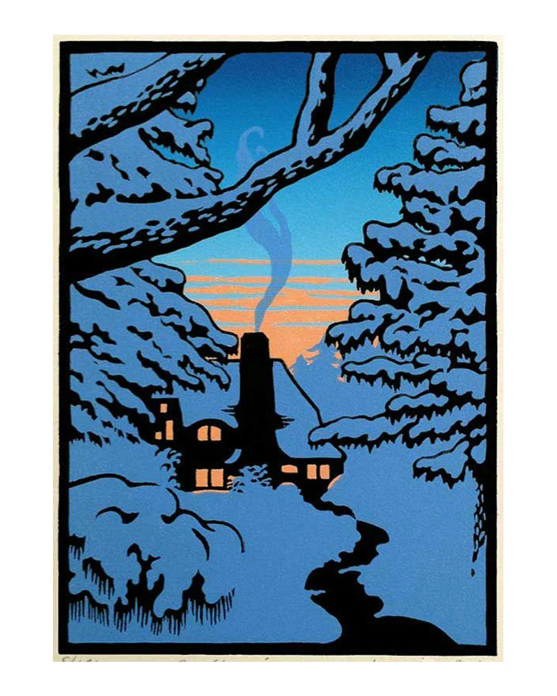 Laura Wilder The Gloaming II Limited Edition Matted Block Print - Image 2