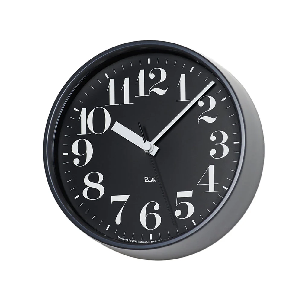 Lemnos Riki Steel Numbers Clock - Image 5