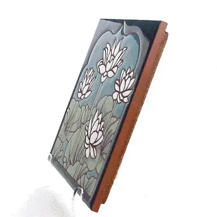 Carly Quinn Lotus Field Ceramic Art Tile Trivet - Image 2