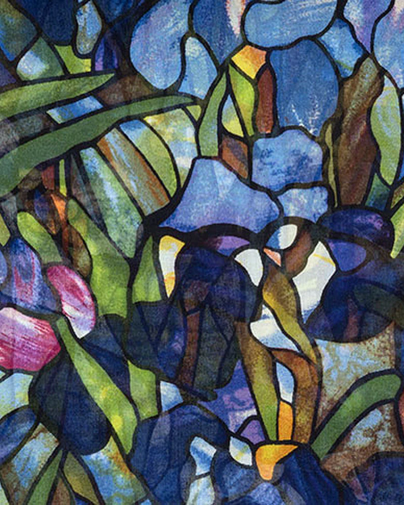 Met Museum Louis C. Tiffany Iris Crepe de Chine Silk Scarf - Image 3