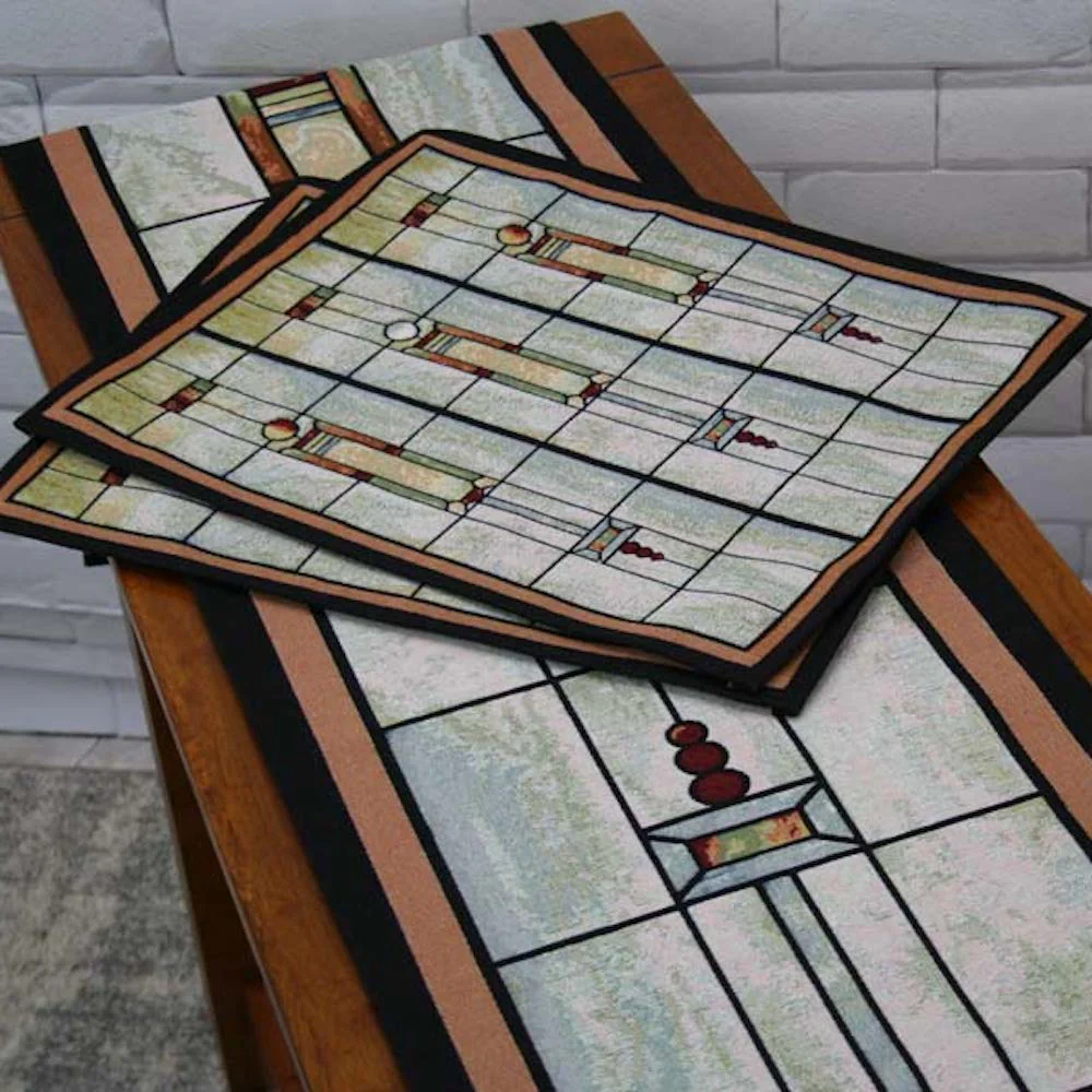 Louis Sullivan F&M Union Bank Window Tapestry Table Runner - Image 3