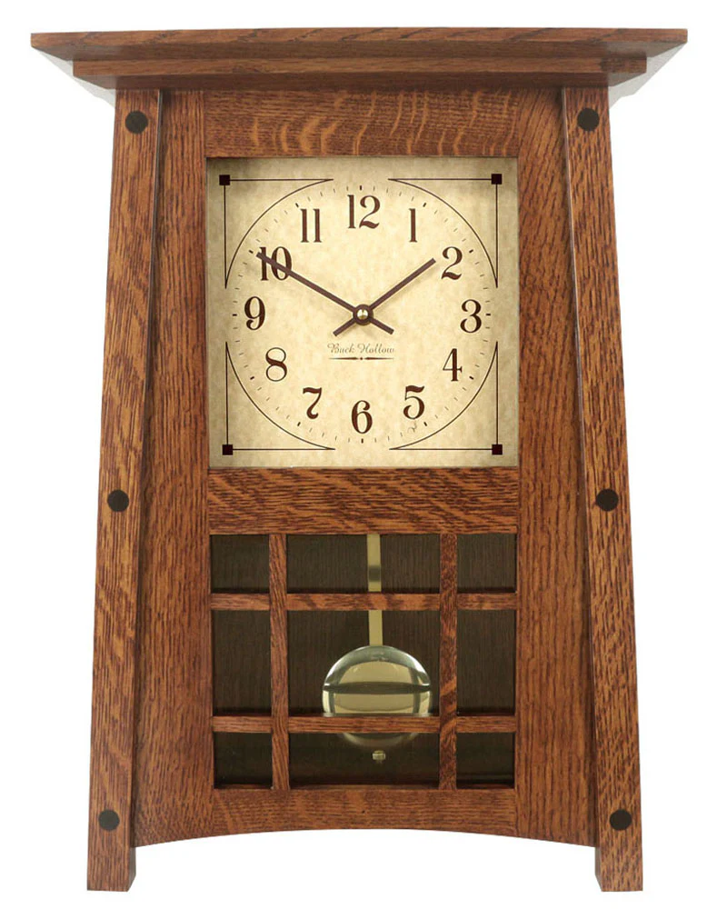 Amish Craftsman McCoy Mantel Clock - Quarter Sawn Oak - Image 3