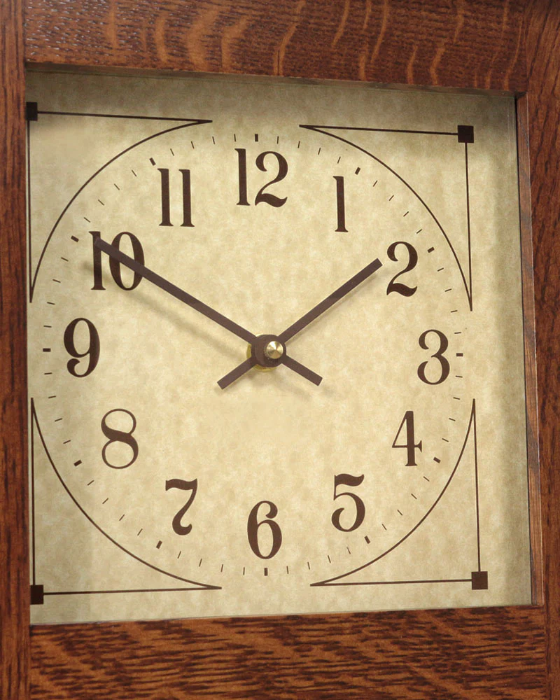Amish Craftsman McCoy Mantel Clock - Quarter Sawn Oak - Image 4