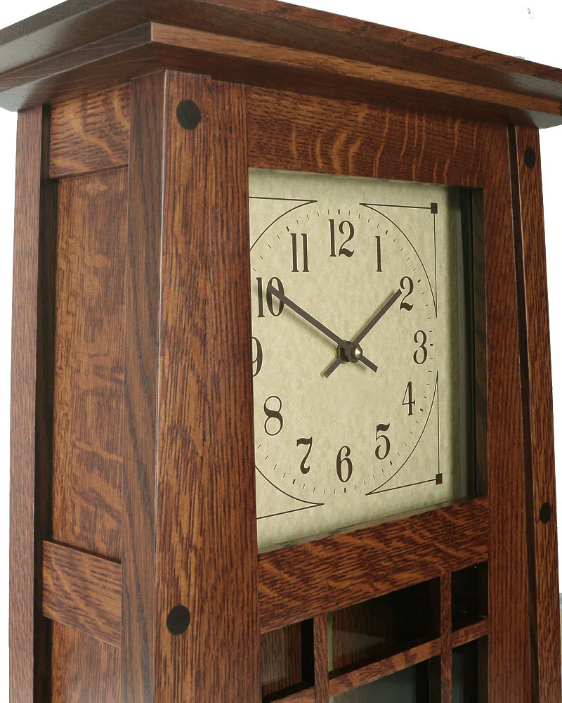 Amish Craftsman McCoy Mantel Clock - Quarter Sawn Oak - Image 5