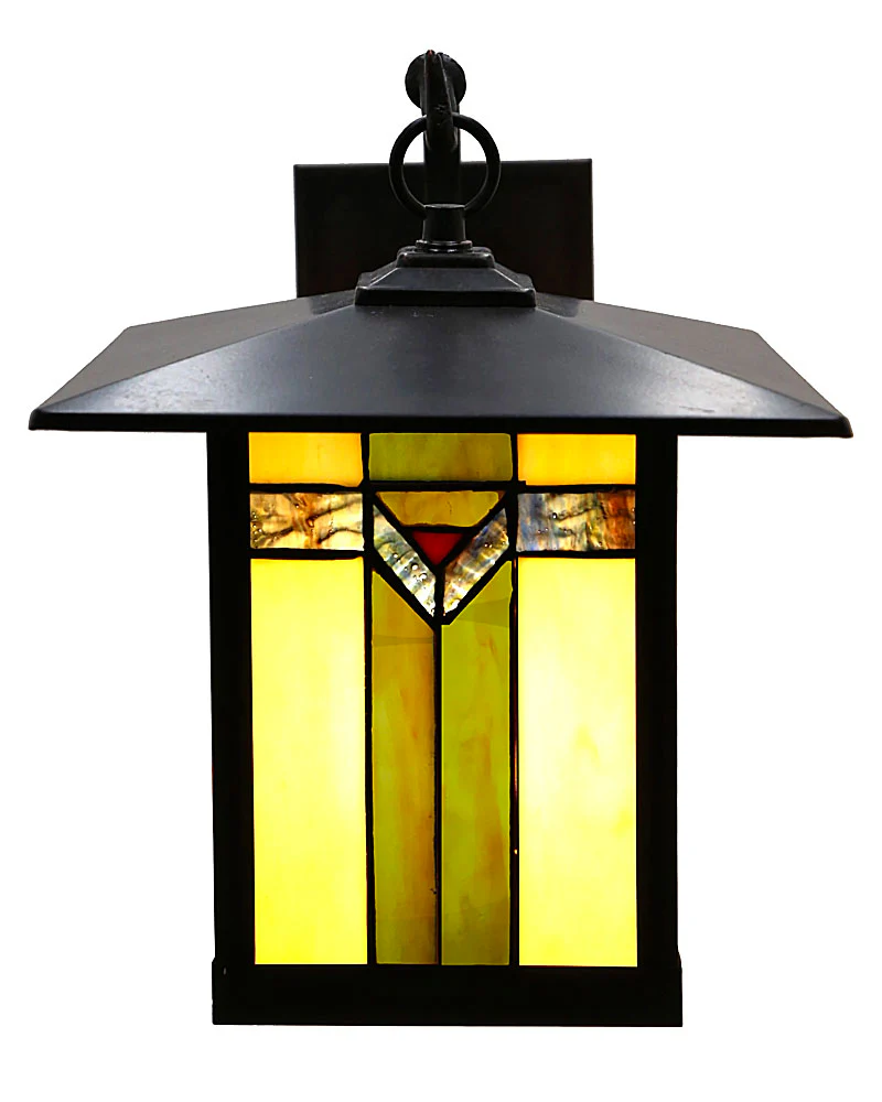 Mission Craftsman Stained Glass Wall Sconce - Louis - Image 3