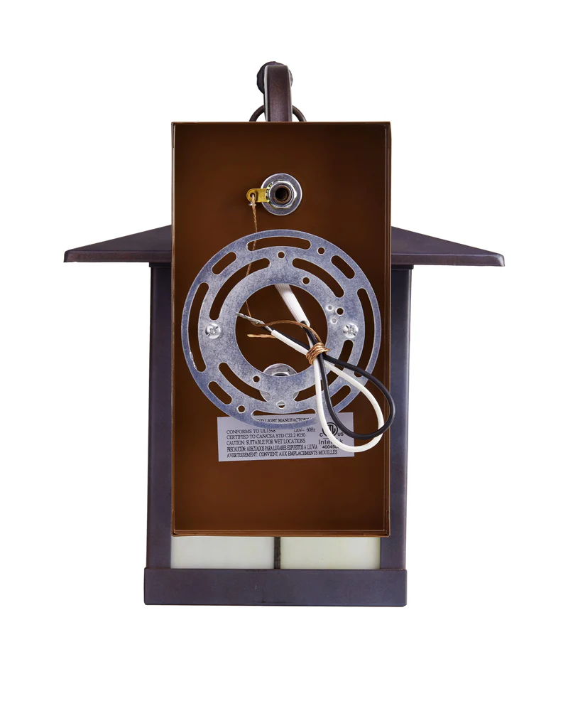 Mission Craftsman Stained Glass Wall Sconce - Amber - Image 7