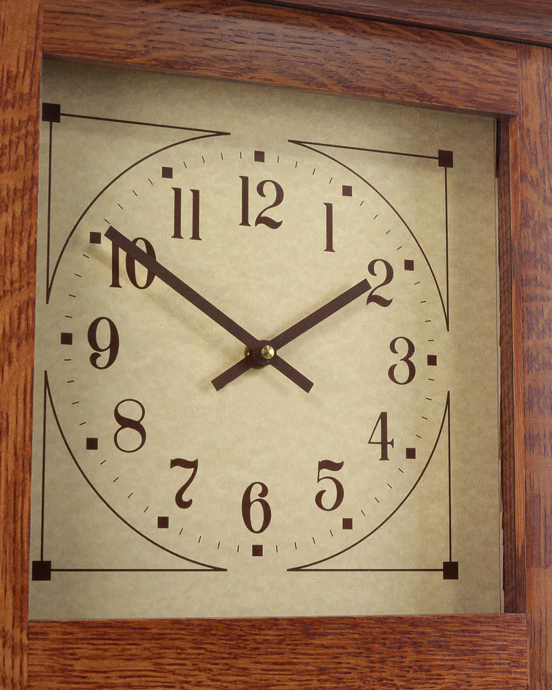 Amish Craftsman Mission Wall Clock - Quarter Sawn White Oak - Image 3