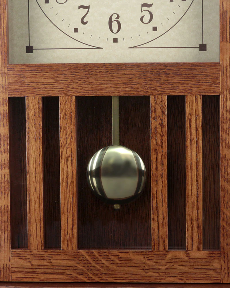 Amish Craftsman Mission Wall Clock - Quarter Sawn White Oak - Image 4