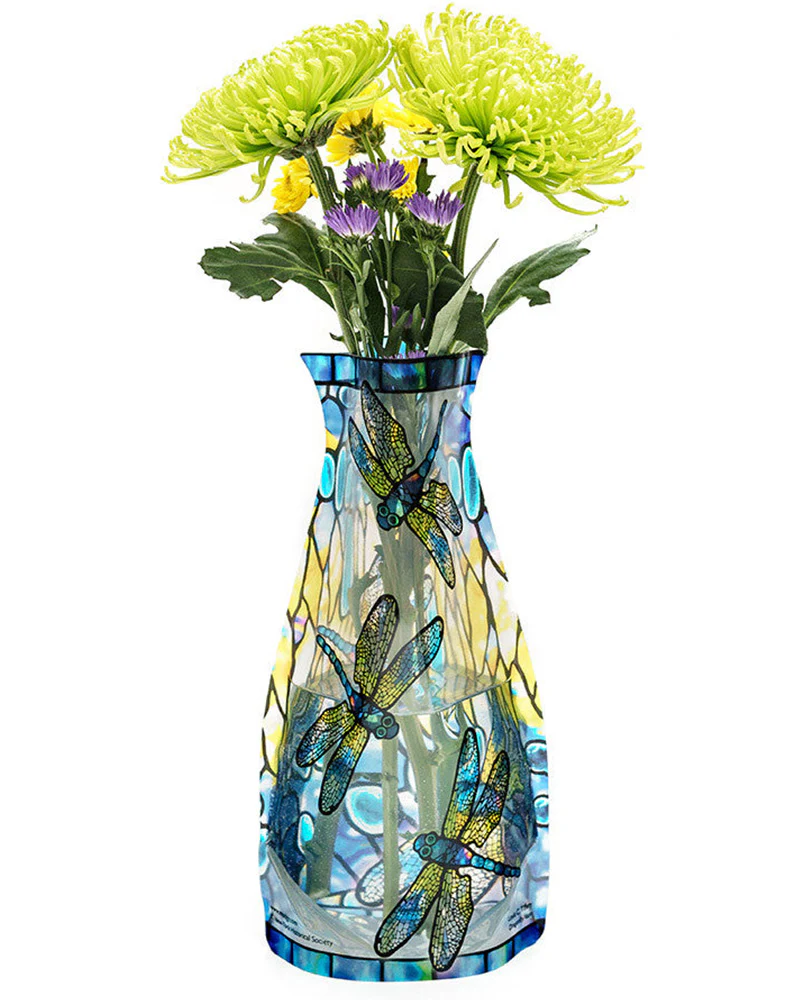 Modgy Louis C. Tiffany Dragonfly Expandable Vase - Image 2