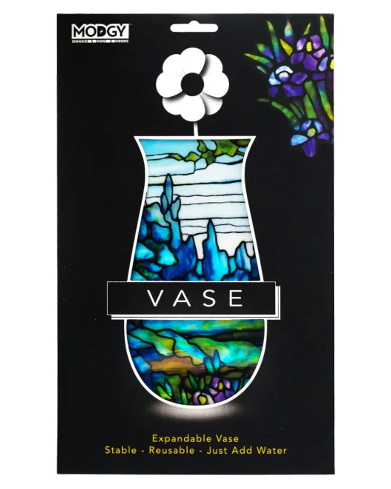Modgy Louis C. Tiffany Iris Landscape Expandable Vase - Image 4