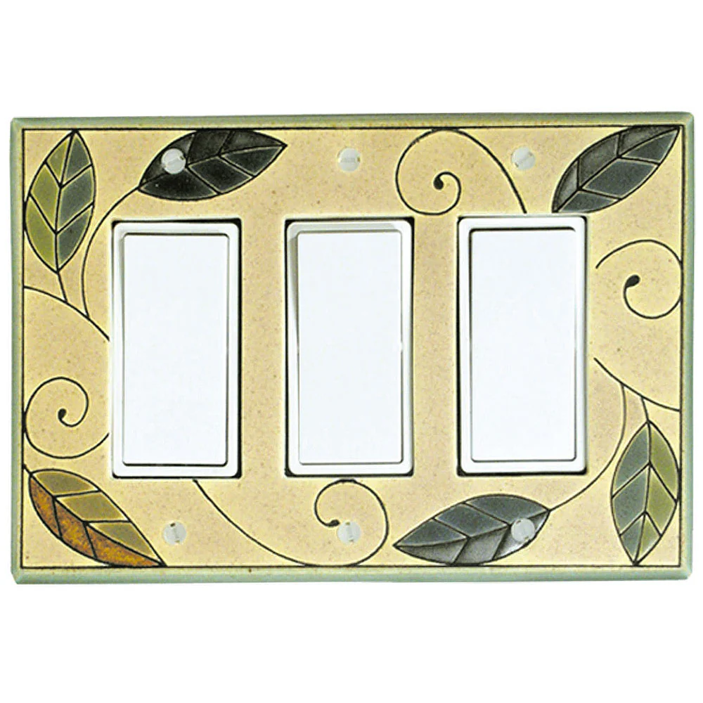 Mosaic Leaves Ceramic Tile Switch Plate - Image 7
