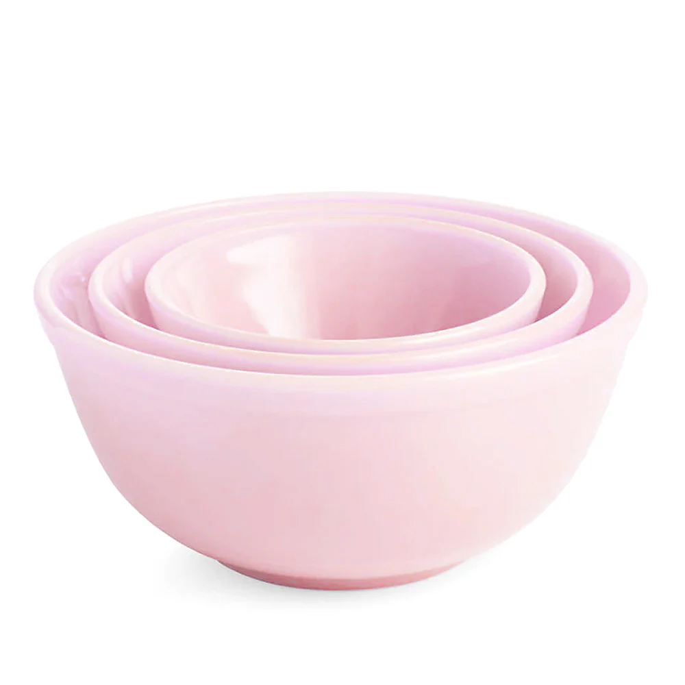 Mosser Glass 3 Piece Mixing Bowl Set - Tuscan Pink - Image 3