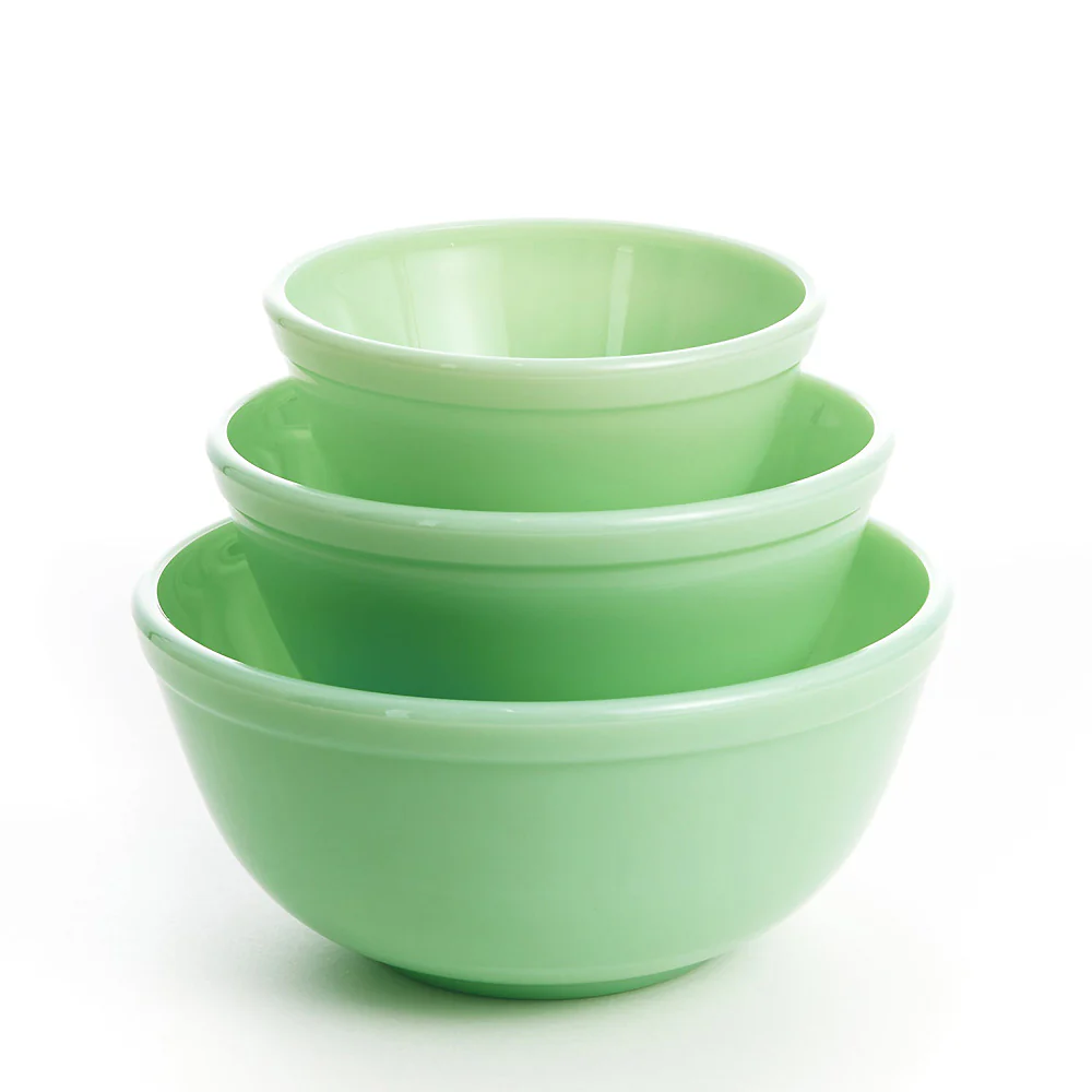 Mosser Glass 3 Piece Mixing Bowl Set - Jadeite - Image 4